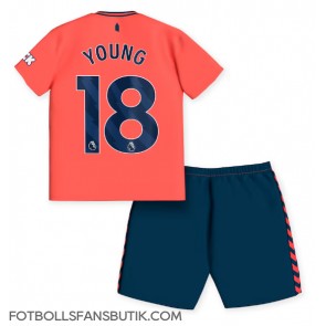 Everton Ashley Young #18 Replika Bortatröja Barn 2023-24 Kortärmad (+ Korta byxor)